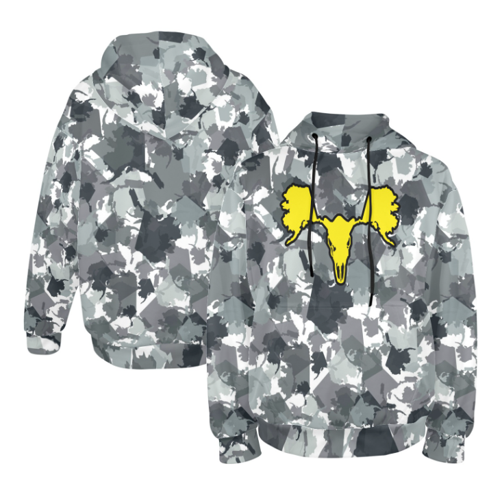 AK Camo - Arctic - Moose Alaskull Yellow
