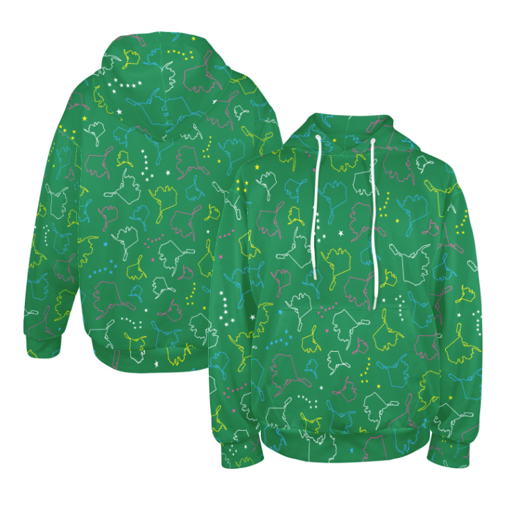AK Shape with Big Dipper - Green