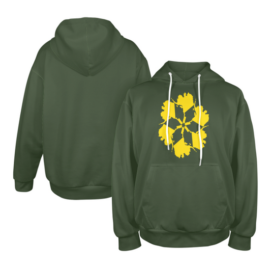 Radial Alaska - Yellow on Forest Green